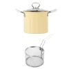 3 L Deep Frying Pot with Strainer, Yellow, 16 x 14 cm view 4