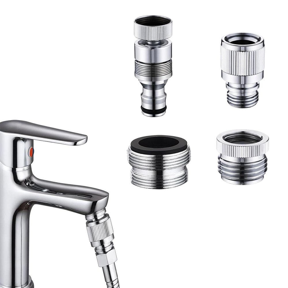 Faucet-to-Garden-Hose Adapter with Quick Connect