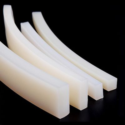 1 m High-Temperature Solid Silicone Rubber Sealing Strip, 12 x 12 mm