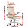 Ergonomic Mesh Office Chair with Adjustable Headrest and Footrest, 150° Recline, White view 2