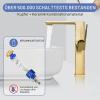 Tall Gold Bathroom Sink Faucet, Single-Handle Brass Mixer view 3
