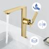 Tall Gold Bathroom Sink Faucet, Single-Handle Brass Mixer view 4