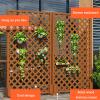 Quick-Install Wooden Garden Privacy Screen, Black, 60 x 120 cm view 4