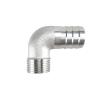 1PC 304 Stainless Steel Outer-Wire Bent Hose Fitting, 90° 3/8" BSP Male Elbow × 15 mm view 1