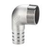1PC 304 Stainless Steel Outer-Wire Bent Hose Fitting, 90° 3/8" BSP Male Elbow × 15 mm view 4