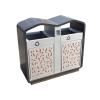 YQINQIN83B Double Waste Bin for Public Areas, Commercial Metal Trash Can for Scenic Areas and Kitchens view 1