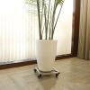 Sturdy Stainless Steel Plant Caddy for Large Square Metal Pots, Easy-Gliding view 4