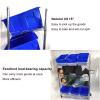 Heavy-Duty Cart with 4 Tiers, Metal Shelving, Casters, and Plastic Baskets view 4