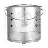 Outdoor Burning Barrel with Lid and Carrying Handle view 1