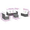 vidaXL 8-Piece Garden Sofa Set with Cushions, Black Polyrattan view 3