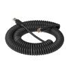 RJ45 to CAT6A Ethernet Computer Coil Cable, 8-Pin, 26 AWG PUR, Flexible Extendable Retractable, Double-Shielded Network Cable (Black, 10 m) view 1