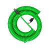 RJ45 to CAT6A Ethernet Computer Coil Cable, 8-Pin, 26 AWG PUR, Flexible Extendable Retractable, Double-Shielded Network Cable (Black, 10 m) view 2