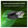 RJ45 to CAT6A Ethernet Computer Coil Cable, 8-Pin, 26 AWG PUR, Flexible Extendable Retractable, Double-Shielded Network Cable (Black, 10 m) view 3