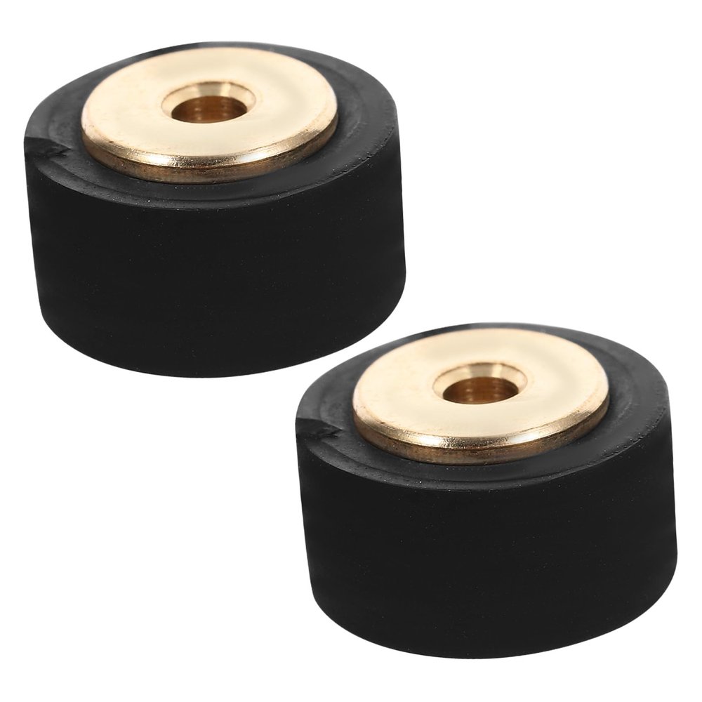 2 Black Rubber Pinch Rollers for Radio Tape Machines, Precise Fit