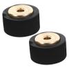 2 Black Rubber Pinch Rollers for Radio Tape Machines, Precise Fit view 1