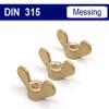 DIN 315 Wing Nut – German Form (Round) – Yellow-Gold Brass (M6, 10 pcs.) view 3