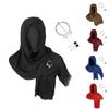 Generic Medieval Black Hooded Cloak for Men view 2