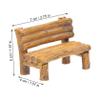 TOYANDONA Small Brown Resin Chair for Christmas Miniatures view 2