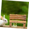 TOYANDONA Small Brown Resin Chair for Christmas Miniatures view 3