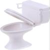 White Plastic 1:12 Dollhouse Toilet view 1