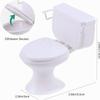 White Plastic 1:12 Dollhouse Toilet view 2