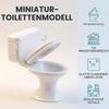 White Plastic 1:12 Dollhouse Toilet view 3