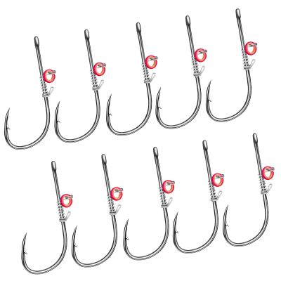 Hlagmix Catfish Hooks, Fishing Hooks - Carbon Steel with Barbs and