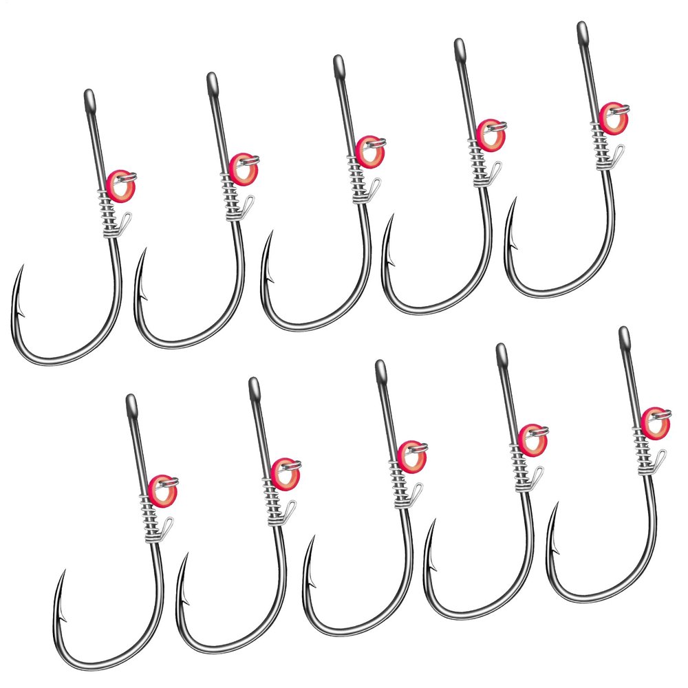 Hlagmix Catfish Hooks, Fishing Hooks - Carbon Steel with Barbs and