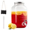 VAVPUP 4-Liter Glass Beverage Dispenser with Stainless Steel Spigot view 1