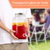 VAVPUP 4-Liter Glass Beverage Dispenser with Stainless Steel Spigot view 4