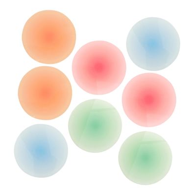 ULTECHNOVO 8-Piece Colorful Gradient Coaster Set, Round Heat-Resistant Non-Slip Table Mats for Coffee and Beverage Cups