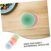 ULTECHNOVO 8-Piece Colorful Gradient Coaster Set, Round Heat-Resistant Non-Slip Table Mats for Coffee and Beverage Cups view 3