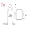 Saddle-Shaped 304 Stainless Steel U-Type Rubber-Lined Pipe Clamp, 10-Pack (40 mm) view 2