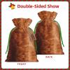 Brown Cowhide-Print Gift Bags with Drawstring view 3