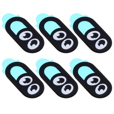 LRXIYODE 6-Pack Black Self-Adhesive Webcam Covers for Phones and Tablets