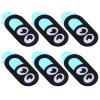 LRXIYODE 6-Pack Black Self-Adhesive Webcam Covers for Phones and Tablets view 1