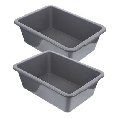 CIYODO Rectangular PP Plastic Tub with Handles for Food Service