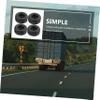 ABOOFAN 4 Round Rubber Bumpers with Damping Function, Anti-Vibration Foot Pads for Trailers, Cargo Vehicles and RVs, Black view 3