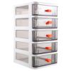 Five-Tier PP Drawer Storage, White, for Organized Storage view 1