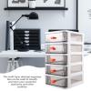 Five-Tier PP Drawer Storage, White, for Organized Storage view 3