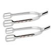 SIXRUN Youth Chrome-Plated Spurs, Zinc Alloy, Narrow Spur for Women, Equestrian Beginners (Silver and White) view 1