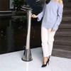 Silver Stainless Steel Freestanding Ashtray view 3