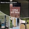 Outdoor House Numbers, 8.1 cm, 15.2 cm, 17.8 cm, Complete Set, Metal Address Numbers for Homes, Weather-Resistant, Complete A–Z Letters, White (15.24 cm, I) view 4