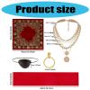 Mirweon Pirate Costume Accessory Set, 6 Pieces, Black view 3