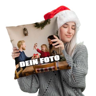 Personalized Photo Pillow with Filling, 45 x 45 cm