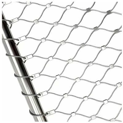 304 Stainless Steel Wire Rope Mesh, 10 cm Mesh, 1.4 x 13 m