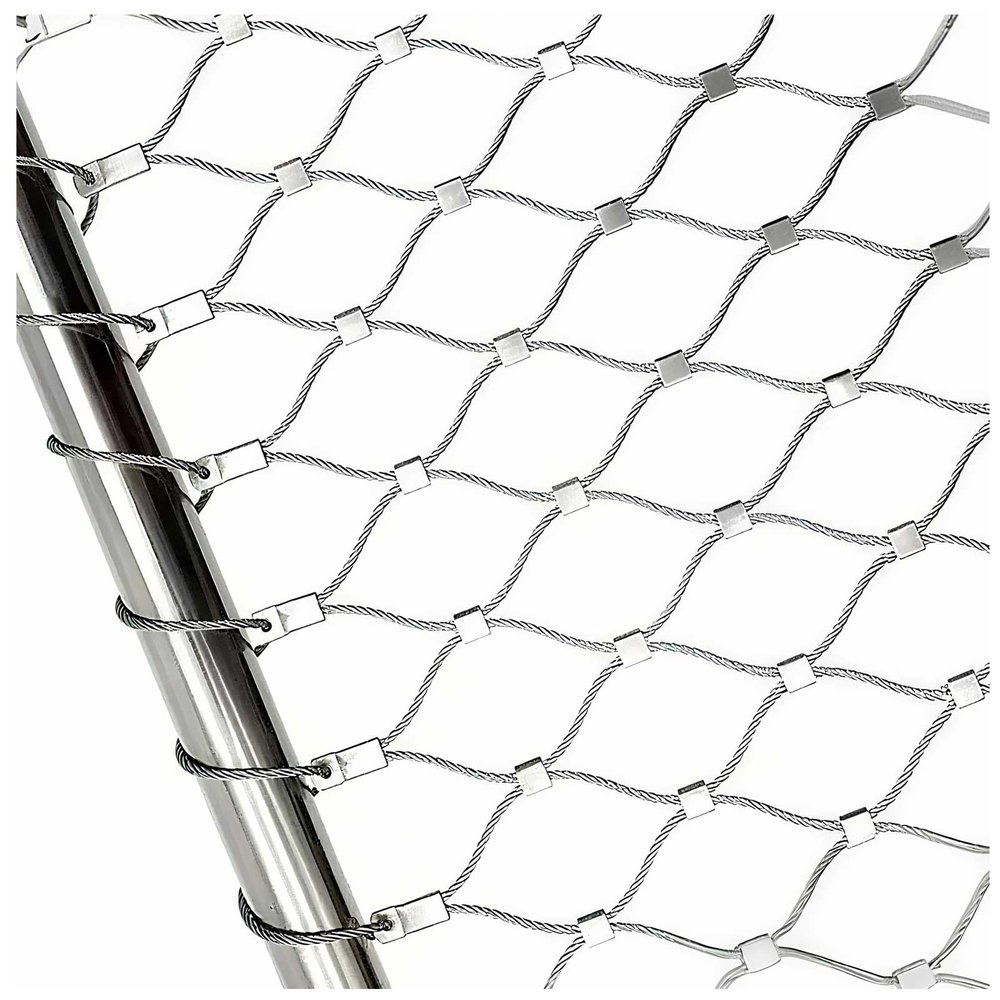 304 Stainless Steel Wire Rope Mesh, 10 cm Mesh, 1.4 x 13 m