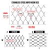304 Stainless Steel Wire Rope Mesh, 10 cm Mesh, 1.4 x 13 m view 3
