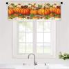 Odot Thanksgiving Pumpkin Country-Style Café Curtain, Orange, 10.55 x 145 cm view 1
