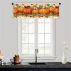 Odot Thanksgiving Pumpkin Country-Style Café Curtain, Orange, 10.55 x 145 cm view 3